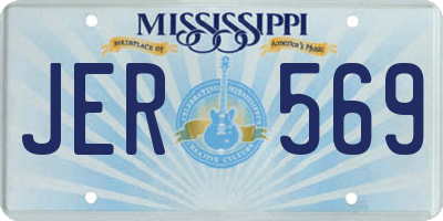 MS license plate JER569