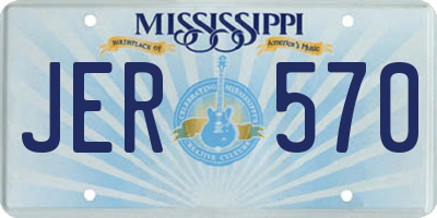 MS license plate JER570