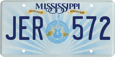 MS license plate JER572