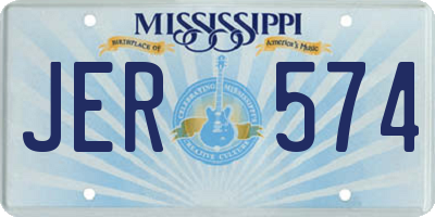 MS license plate JER574