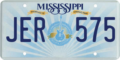 MS license plate JER575