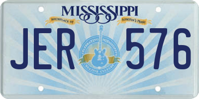 MS license plate JER576