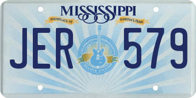 MS license plate JER579