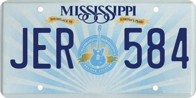 MS license plate JER584