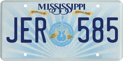 MS license plate JER585