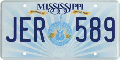 MS license plate JER589