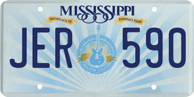MS license plate JER590