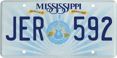 MS license plate JER592