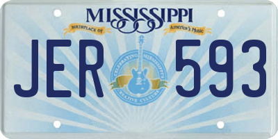 MS license plate JER593