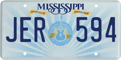 MS license plate JER594