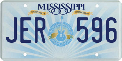 MS license plate JER596