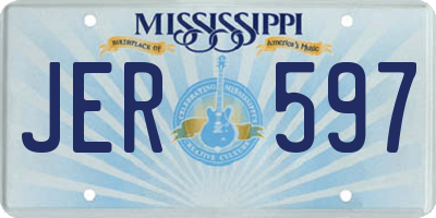 MS license plate JER597