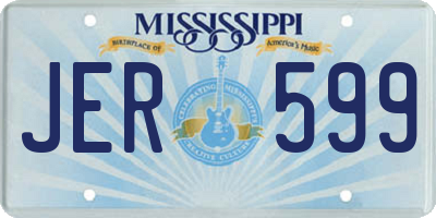 MS license plate JER599