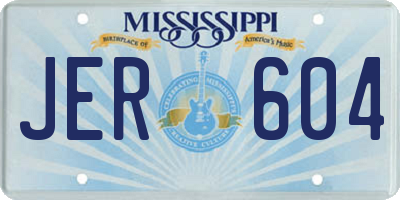 MS license plate JER604