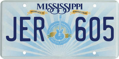 MS license plate JER605