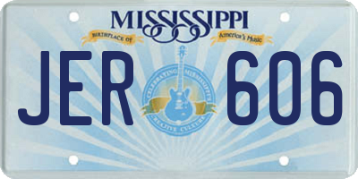 MS license plate JER606