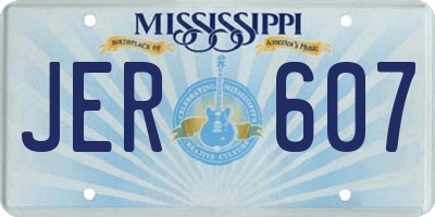 MS license plate JER607