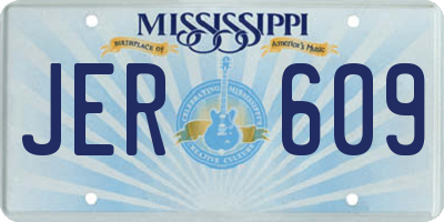 MS license plate JER609