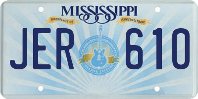 MS license plate JER610