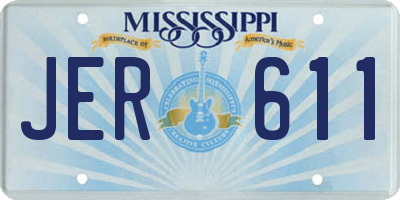 MS license plate JER611