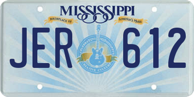 MS license plate JER612