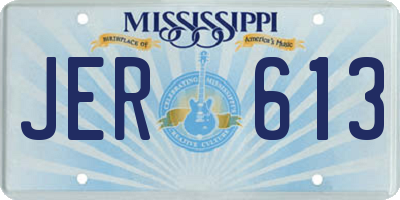 MS license plate JER613