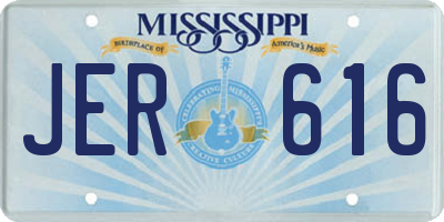 MS license plate JER616