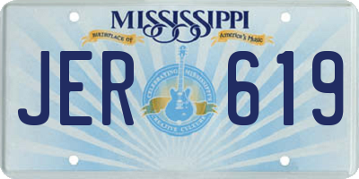 MS license plate JER619