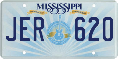 MS license plate JER620
