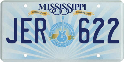 MS license plate JER622