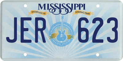 MS license plate JER623