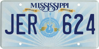 MS license plate JER624