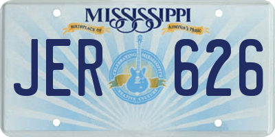 MS license plate JER626