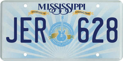 MS license plate JER628