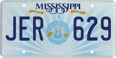 MS license plate JER629