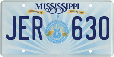 MS license plate JER630