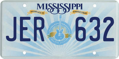 MS license plate JER632