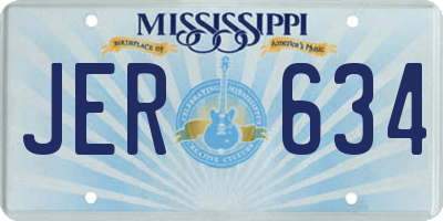 MS license plate JER634