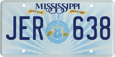 MS license plate JER638