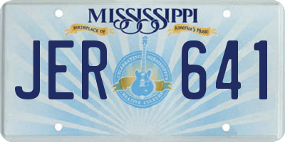 MS license plate JER641