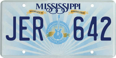 MS license plate JER642