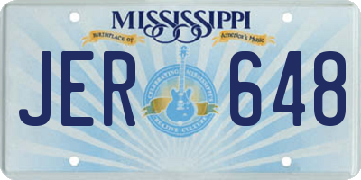 MS license plate JER648