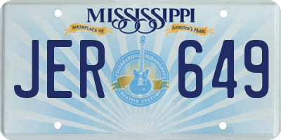 MS license plate JER649