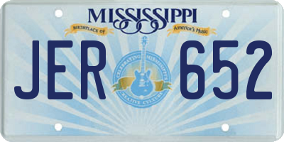 MS license plate JER652