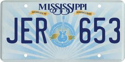 MS license plate JER653