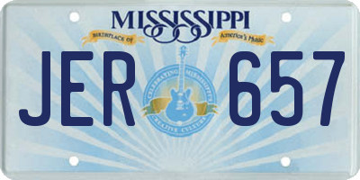 MS license plate JER657