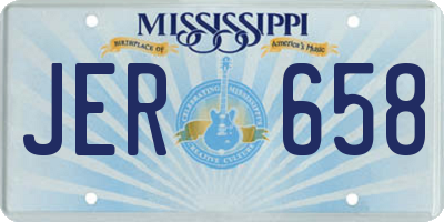 MS license plate JER658