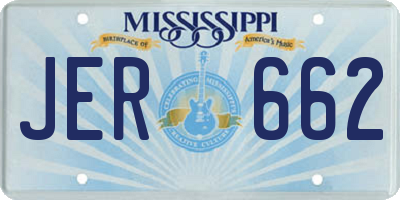 MS license plate JER662