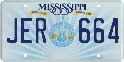 MS license plate JER664