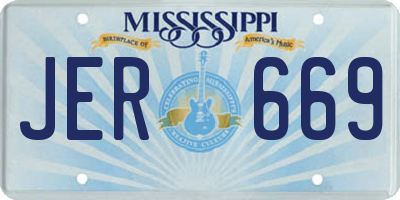 MS license plate JER669